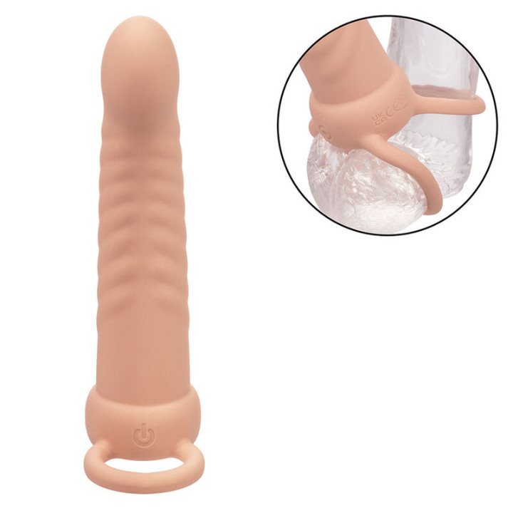 Calexotics - Maxx Ribbed Dual Penetrator 10 Vibrações Carne