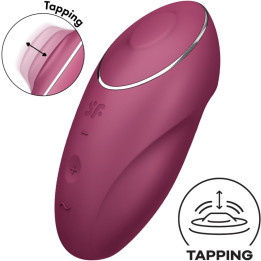 Satisfyer - Tap & Climax 1 Vibrador Lay-on Vermelho
