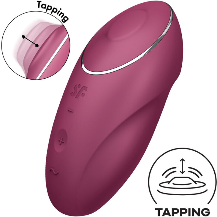 Satisfyer - Tap & Climax 1 Vibrador Lay-on Vermelho