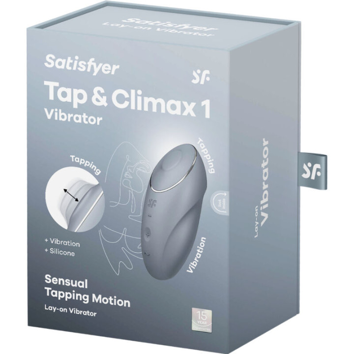 Satisfyer - Tap & Climax 1 Lay-on Vibrator Grey
