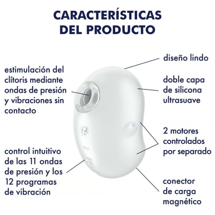 Satisfyer - Cutie Ghost Vibrador Lay-on Branco