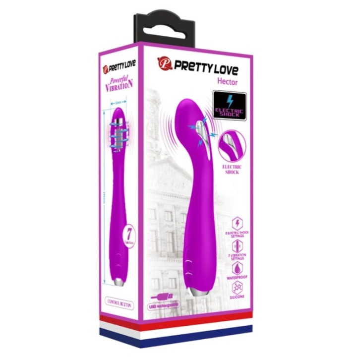 Pretty Love - Vibrateur Électrochoc Rechargeable Hector-Imperméable Violet