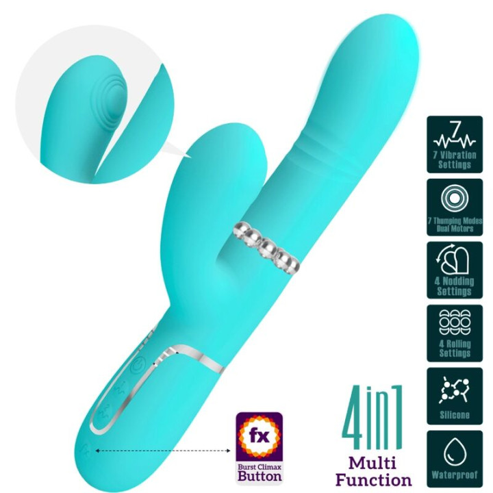 Pretty Love - Vibrador Multifunção g-Spot Aqua Verde