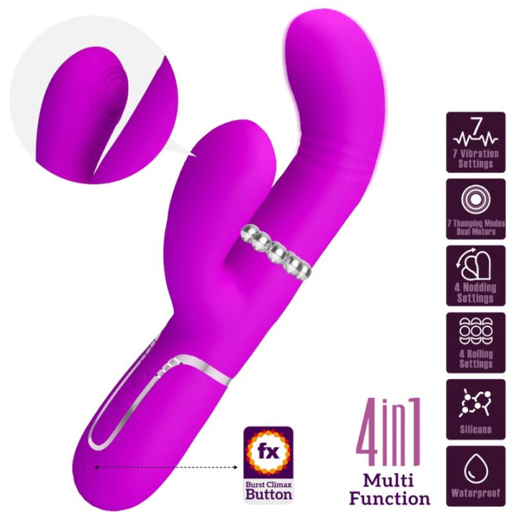 Pretty Love - Multifunction g-Spot Vibrator Fuchsia