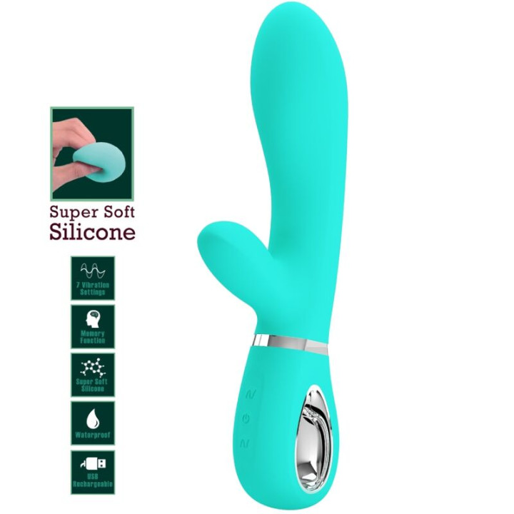 Pretty Love - Thomas Multifunction g-Spot Vibrator Aqua Green
