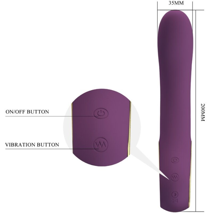 Pretty Love - Ethan Vibrador Recarregvel Roxo