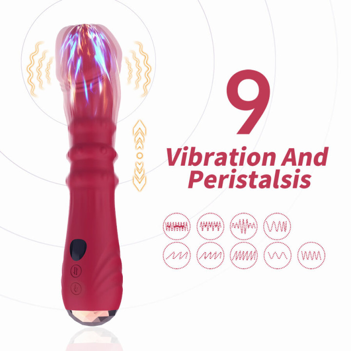 Armony - Dildo Vibrateur Point a Thermo-Réglable Rouge