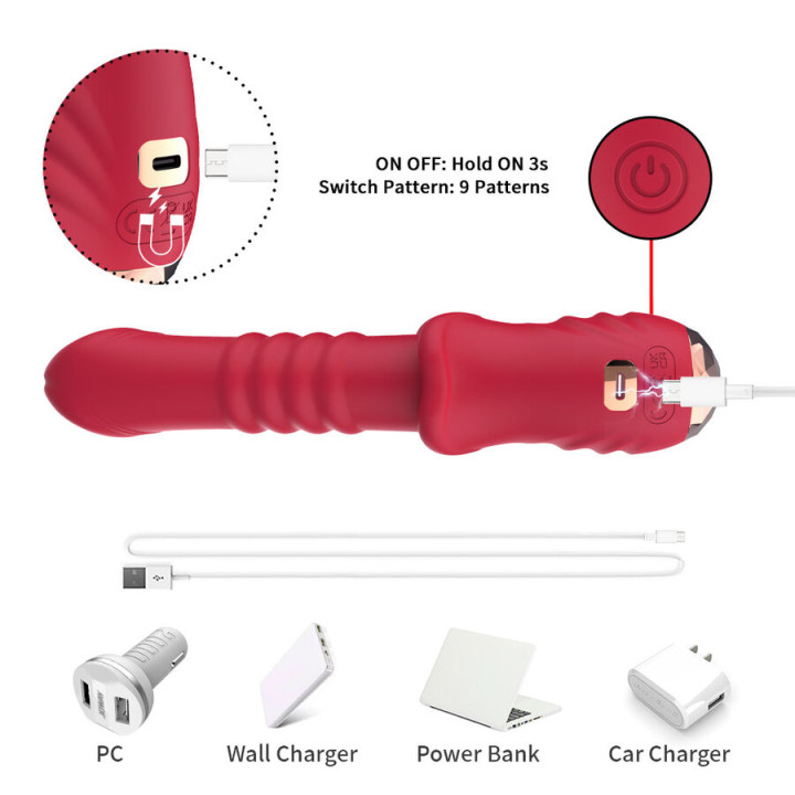 Armony - Dildo Vibrador Estimulador Punto a Rojo