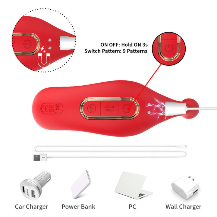Armony - Vibratore Anale Panty c e Stimolatore Punto g Telecomando Rosso