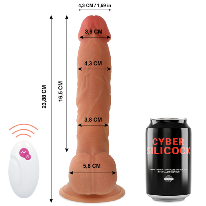 Cyber Silicock - Controle Remoto Realístico mr John 23.88 cm -o- 4.3 cm