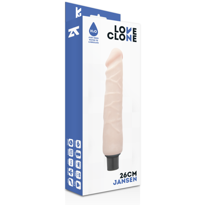 Loveclone - Wibrator Samosmarowacy Jansen 26 cm -o- 4.2 cm