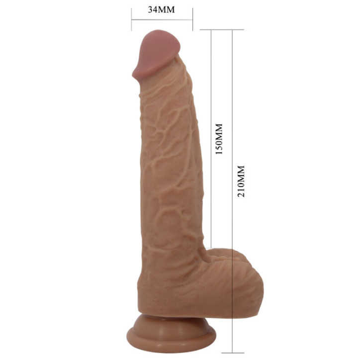 Pretty Love - Dildo in Silicone Jonathan 3 Vibrazioni + 3 Misure di Inserimento Telecomando 21 cm