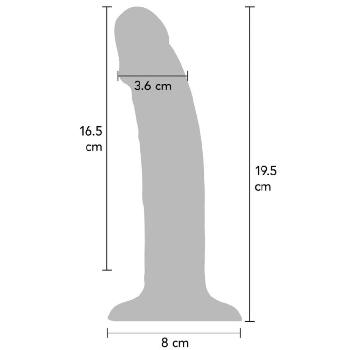 Get Real - Dildo Realista Vibrador de Silicona Morado 19.5 cm