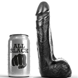 All Black - Dildo Realistico Nero Morbido 20 cm