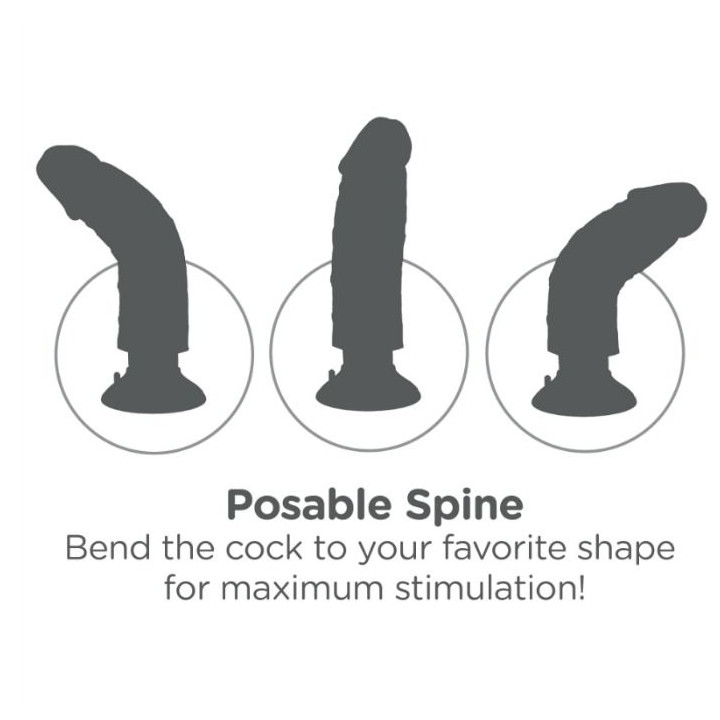 King Cock - Vibrador Dildo 17.78 cm Natural
