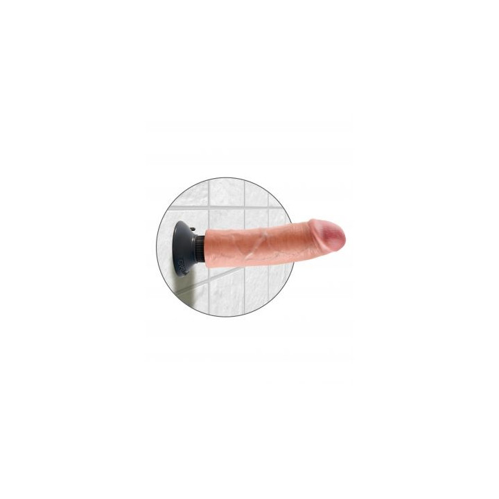 King Cock - Dildo Vibratore 20.32 cm Naturale