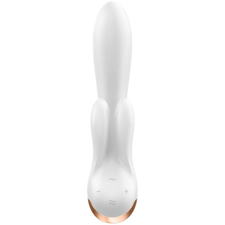 Satisfyer - Application Vibrateur Double Flex Blanc
