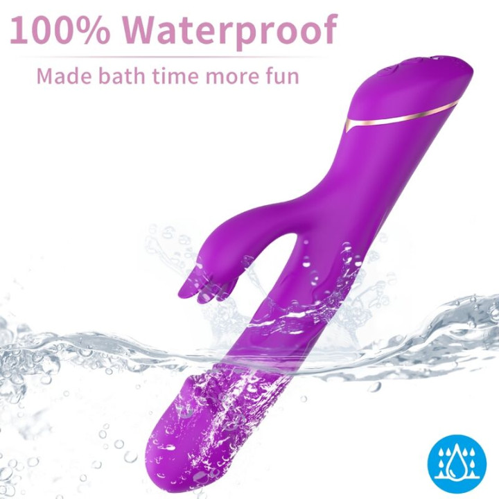 Armony - Vibratore Dildo Coniglio in Silicone Viola