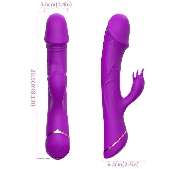 Armony - Vibratore Dildo Coniglio in Silicone Viola