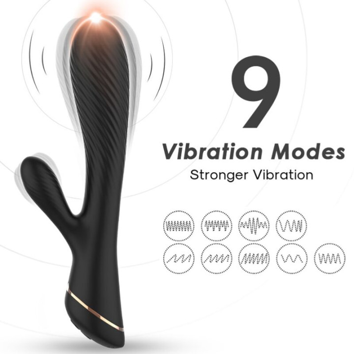 Armony - Vibratore Rabbit in Silicone Nero