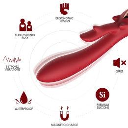 Armony - Vibratore Elk Rabbit Curvo Rosso