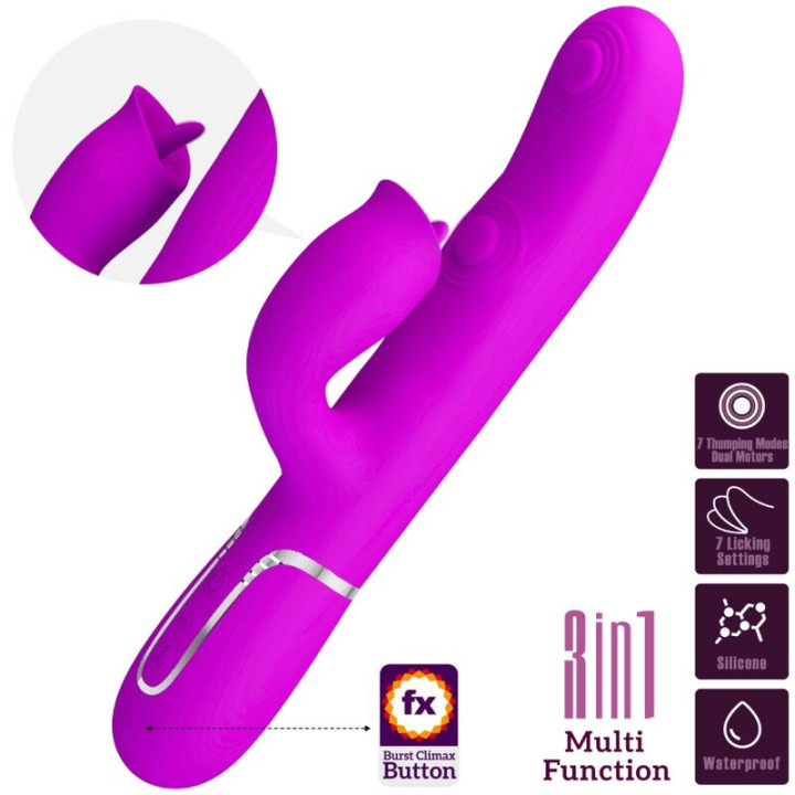 Bonito Amor - Vibrador de Coelho Com Lambedura Fúcsia