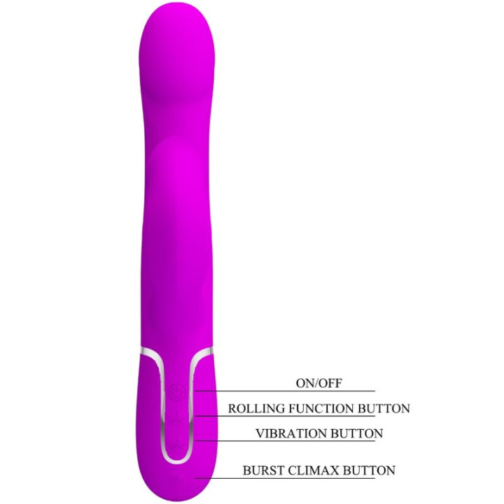 Pretty Love - Vibrateur Rabbit Perles Violet