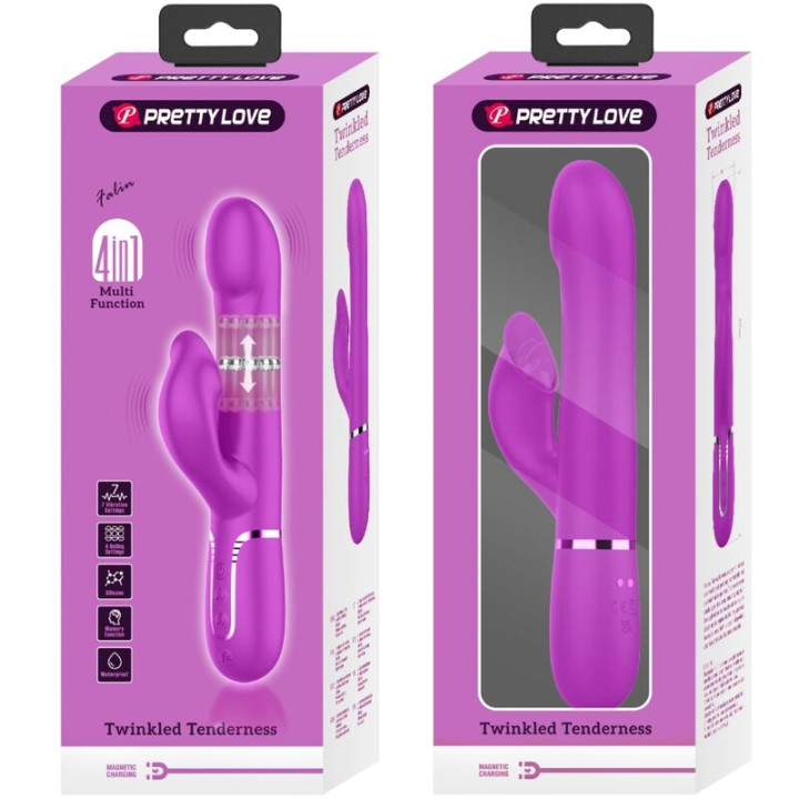 Pretty Love - Vibrateur Rabbit Perles Violet