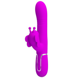 Pretty Love - Vibrador Coelho Multifunções 4 em 1 Borbolete Fúcsia